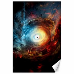 Supermassive Black Hole Galaxy Is Hidden Behind Worldwide Network Canvas 24  X 36 