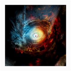 Supermassive Black Hole Galaxy Is Hidden Behind Worldwide Network Medium Glasses Cloth