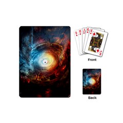 Supermassive Black Hole Galaxy Is Hidden Behind Worldwide Network Playing Cards (mini)  by Mariart