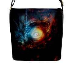 Supermassive Black Hole Galaxy Is Hidden Behind Worldwide Network Flap Messenger Bag (l)  by Mariart