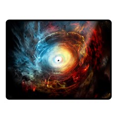 Supermassive Black Hole Galaxy Is Hidden Behind Worldwide Network Double Sided Fleece Blanket (small)  by Mariart