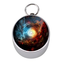 Supermassive Black Hole Galaxy Is Hidden Behind Worldwide Network Mini Silver Compasses by Mariart