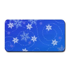 Winter Blue Snowflakes Rain Cool Medium Bar Mats by Mariart