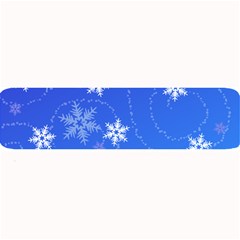 Winter Blue Snowflakes Rain Cool Large Bar Mats by Mariart