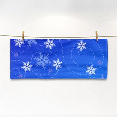 Winter Blue Snowflakes Rain Cool Cosmetic Storage Cases by Mariart