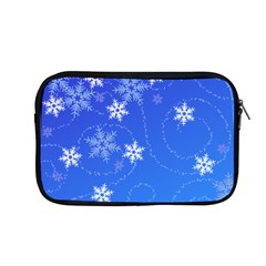 Winter Blue Snowflakes Rain Cool Apple Macbook Pro 13  Zipper Case by Mariart