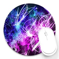 Space Galaxy Purple Blue Round Mousepads