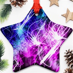 Space Galaxy Purple Blue Ornament (star) by Mariart