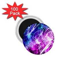 Space Galaxy Purple Blue 1 75  Magnets (100 Pack) 