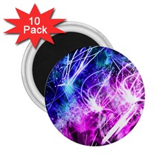 Space Galaxy Purple Blue 2 25  Magnets (10 Pack) 