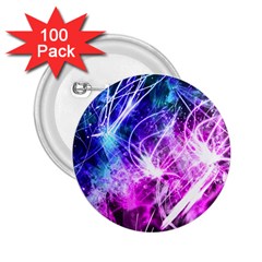 Space Galaxy Purple Blue 2 25  Buttons (100 Pack) 