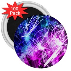 Space Galaxy Purple Blue 3  Magnets (100 Pack) by Mariart