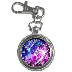 Space Galaxy Purple Blue Key Chain Watches