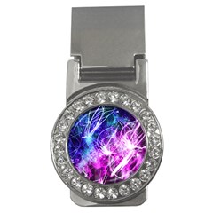 Space Galaxy Purple Blue Money Clips (cz) 