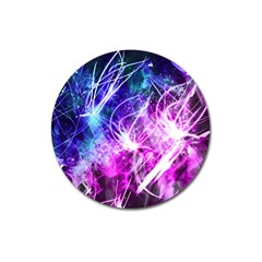 Space Galaxy Purple Blue Magnet 3  (round)