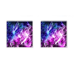 Space Galaxy Purple Blue Cufflinks (square)