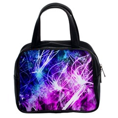 Space Galaxy Purple Blue Classic Handbags (2 Sides) by Mariart