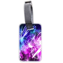 Space Galaxy Purple Blue Luggage Tags (two Sides)