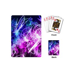 Space Galaxy Purple Blue Playing Cards (mini)  by Mariart