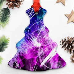 Space Galaxy Purple Blue Christmas Tree Ornament (two Sides) by Mariart