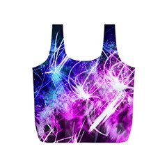 Space Galaxy Purple Blue Full Print Recycle Bags (s)  by Mariart