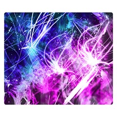 Space Galaxy Purple Blue Double Sided Flano Blanket (small) 