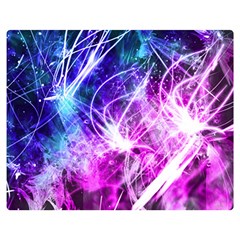 Space Galaxy Purple Blue Double Sided Flano Blanket (medium) 