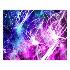 Space Galaxy Purple Blue Double Sided Flano Blanket (large) 