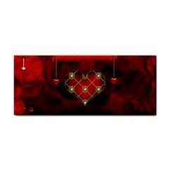 Wonderful Elegant Decoative Heart With Flowers On The Background Cosmetic Storage Cases by FantasyWorld7