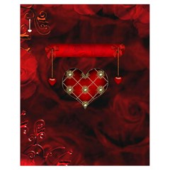 Wonderful Elegant Decoative Heart With Flowers On The Background Drawstring Bag (small) by FantasyWorld7