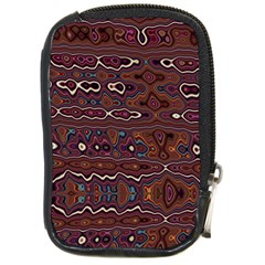 Hippy Boho Chestnut Warped Pattern Compact Camera Cases by KirstenStar