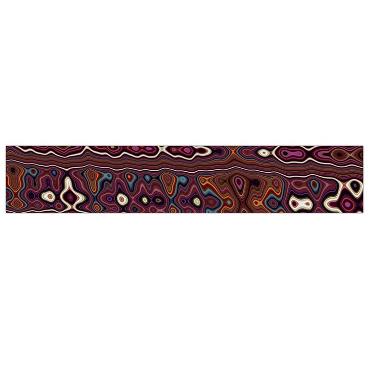 Hippy Boho Chestnut Warped Pattern Flano Scarf (Large)