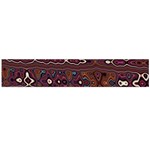 Hippy Boho Chestnut Warped Pattern Flano Scarf (Large) Back