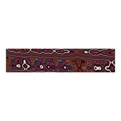 Hippy Boho Chestnut Warped Pattern Velvet Scrunchie by KirstenStar