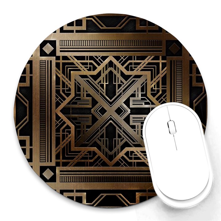 art nouveau Round Mousepads