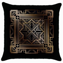 Art Nouveau Throw Pillow Case (black)