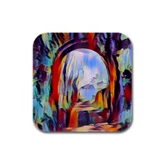 Abstract Tunnel Rubber Square Coaster (4 Pack) 