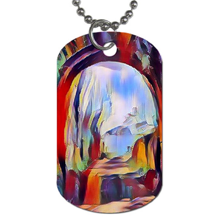 abstract tunnel Dog Tag (Two Sides)