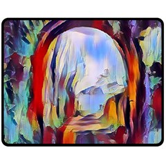 Abstract Tunnel Fleece Blanket (medium) 