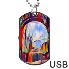 Abstract Tunnel Dog Tag Usb Flash (two Sides)