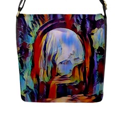 Abstract Tunnel Flap Messenger Bag (l) 