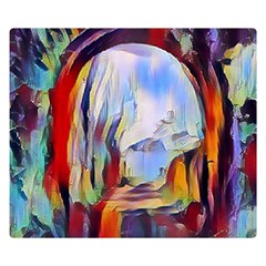 Abstract Tunnel Double Sided Flano Blanket (small) 