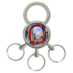 Abstract Tunnel 3-ring Key Chains by NouveauDesign