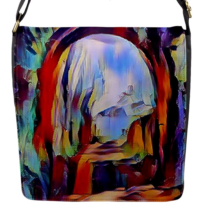 abstract tunnel Flap Messenger Bag (S)