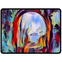 Abstract Tunnel Double Sided Fleece Blanket (large)  by NouveauDesign