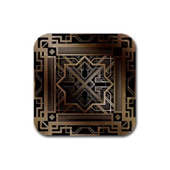 Art Nouveau Rubber Square Coaster (4 Pack)  by NouveauDesign