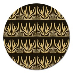 Art Deco Magnet 5  (round) by NouveauDesign