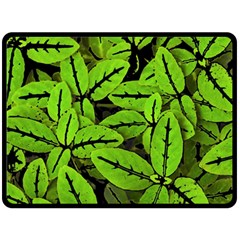 Nature Print Pattern Double Sided Fleece Blanket (large)  by dflcprints