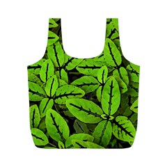 Nature Print Pattern Full Print Recycle Bags (m)  by dflcprints