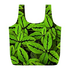 Nature Print Pattern Full Print Recycle Bags (l)  by dflcprints